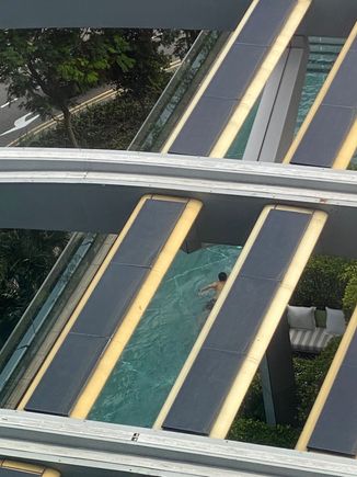 6F pool, viewed from high above.