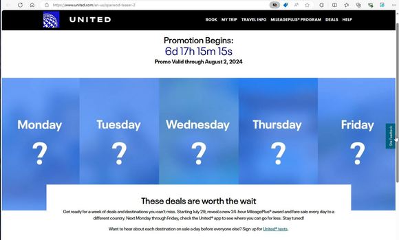 I checked this morning to see what the first "deal" was and it looks like they moved it to next week.