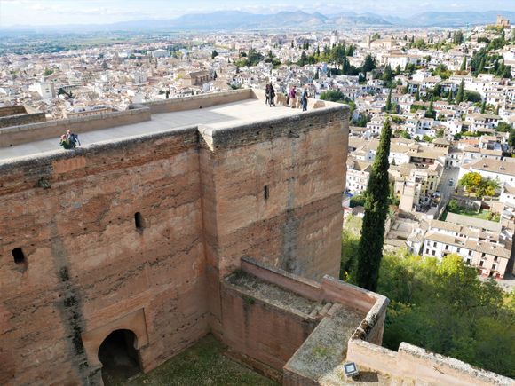 Stronghold, built on rugged hill. - The Alcazaba.
