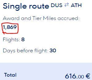 The amount of miles to be credited is even show when trying to purchase the pass. This is precisely the amount of miles that Flex in Y grants.