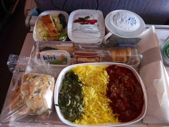 Emirates inflight meal DUS-DXB.