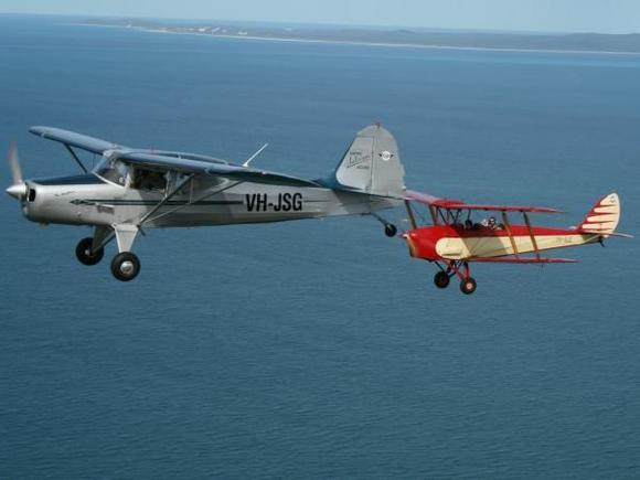 We went flying with a few others