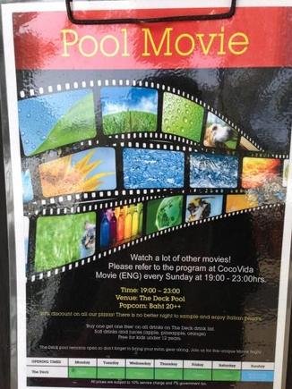 Movie schedule