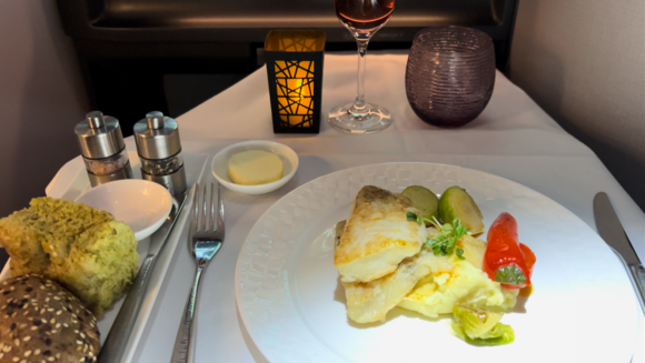 The seared black cod was very good.