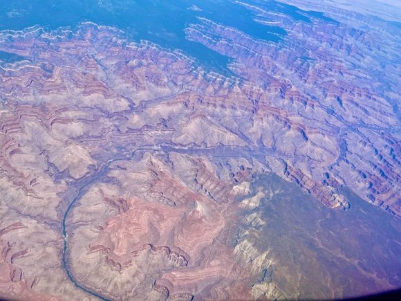 Flying over the Grand Canyon, SEA-PHX.