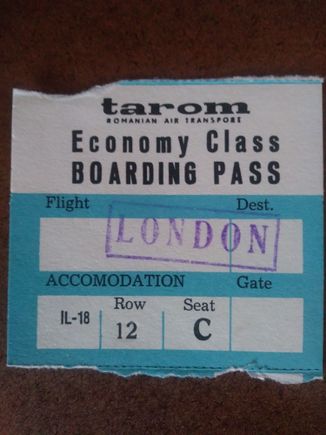 Boarding pass for RO761, 20 Jun 1987.
CND-LGW, YR-IMJ IL18