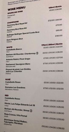 page 2 of room service menu