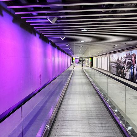 The walk to the B gates