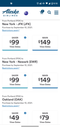 Pdx-nyc sale
