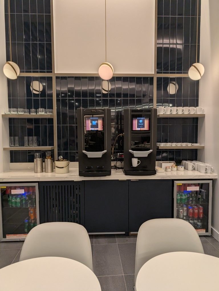 Coffee machines. Hopefully they'll install water machines too.