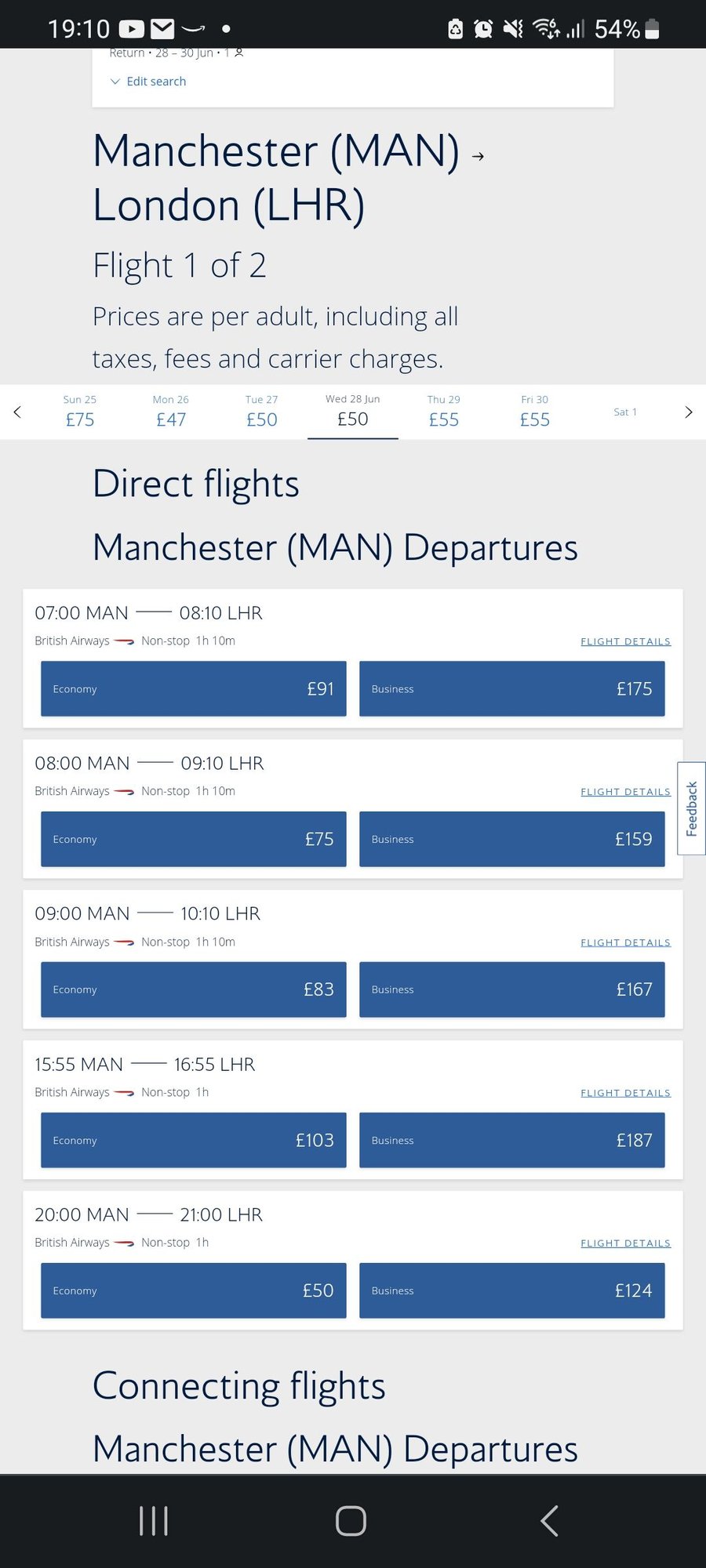 Reduced MAN LHR on Wednesday Fridays in June FlyerTalk Forums