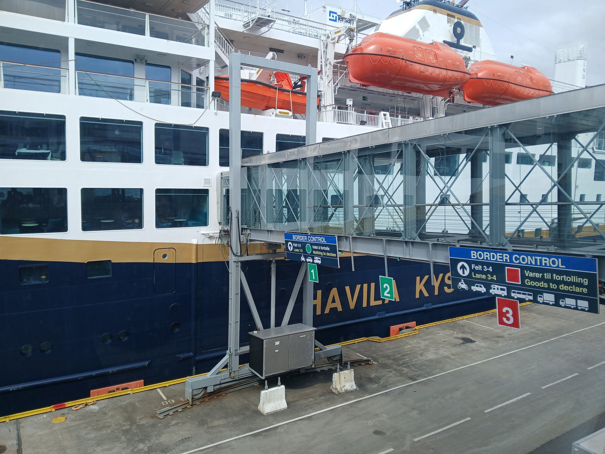 Boarding our ship, the Havila Castor