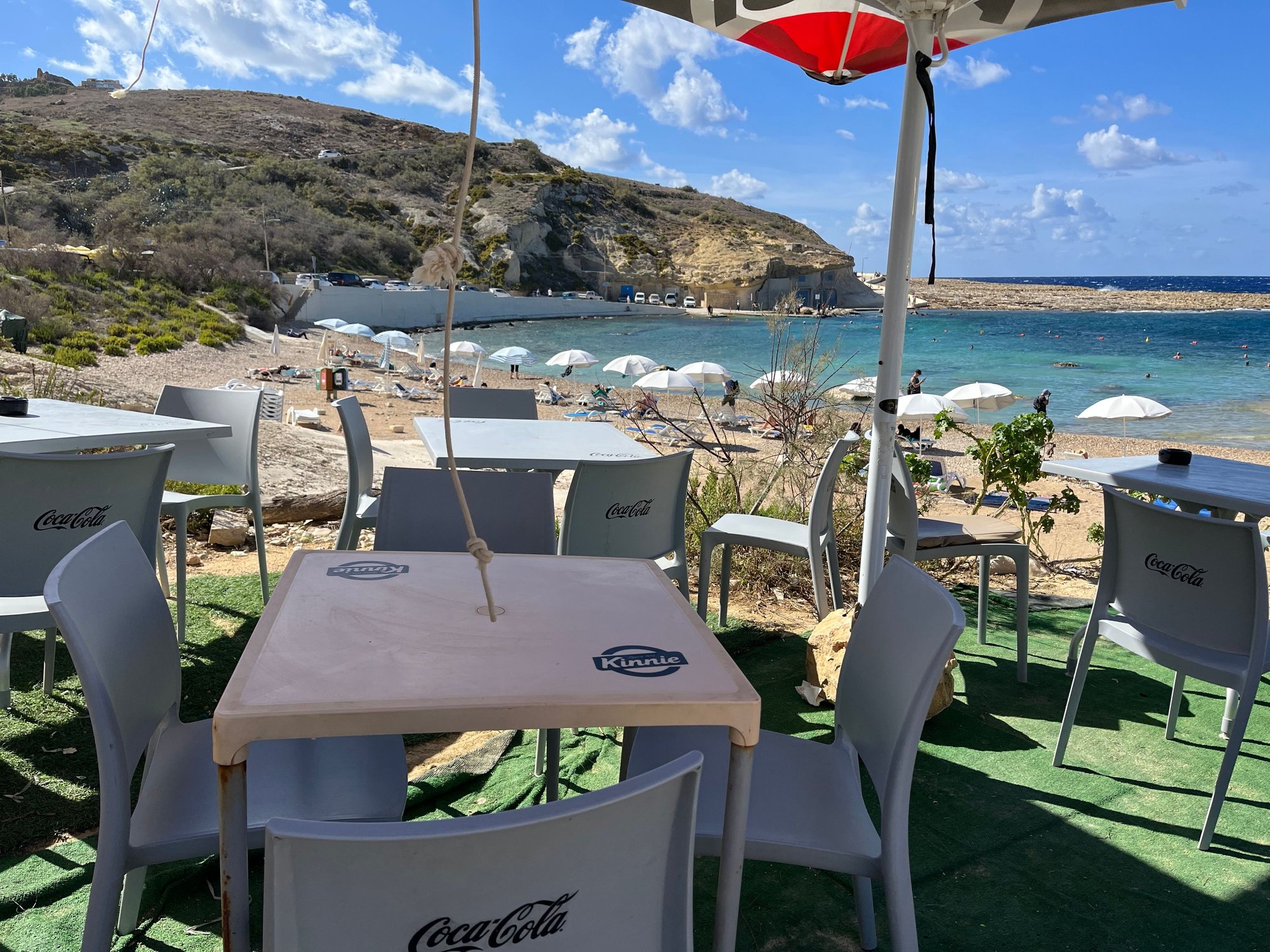 Xwejni Bay where swimming was offered if you wanted.