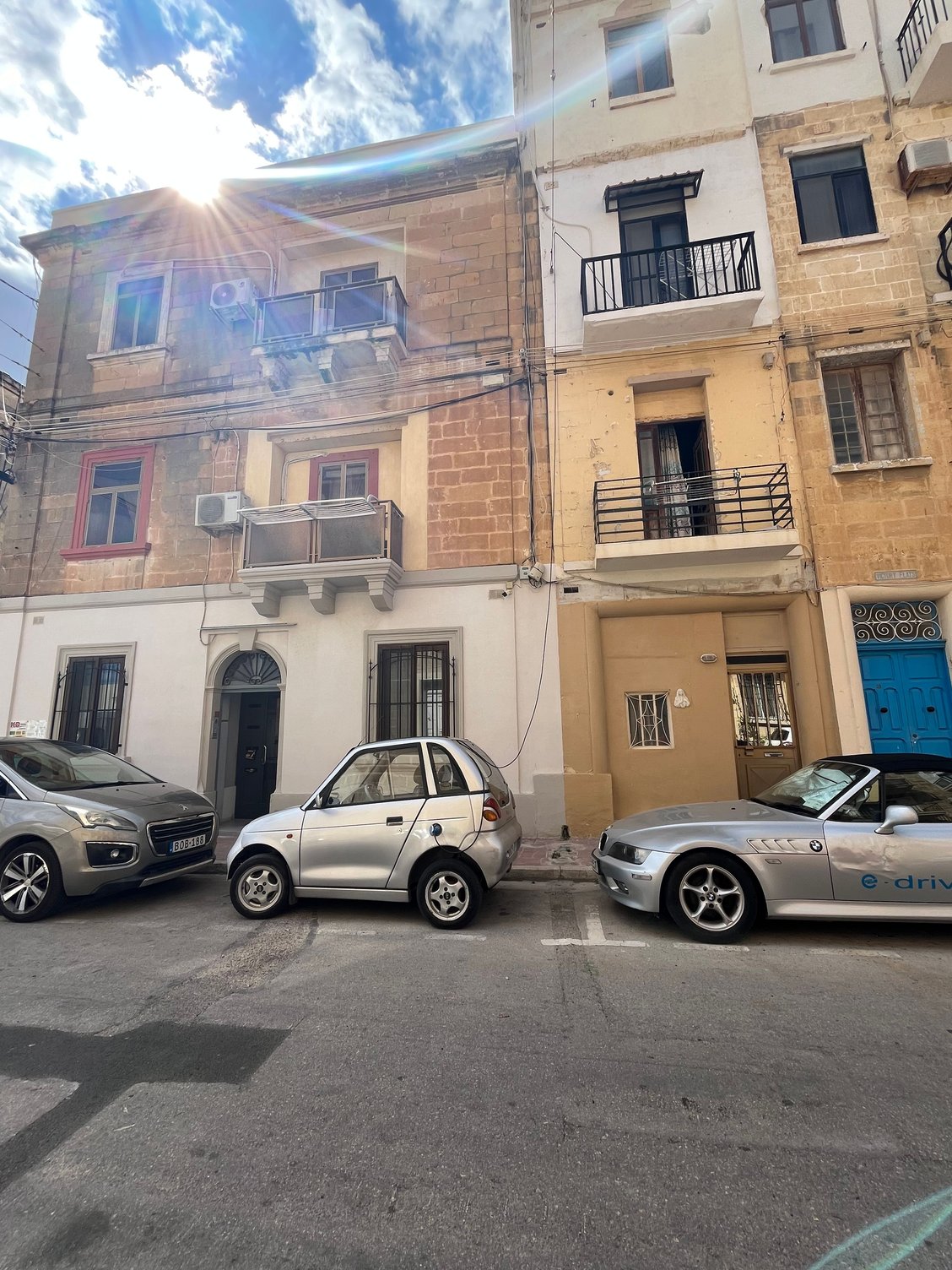 Need power for your electric car?  No worries, just plug in with a LONG extension cord.  We did a double take on this one and cracked up laughing-the extension cord went from the car up to the second floor!