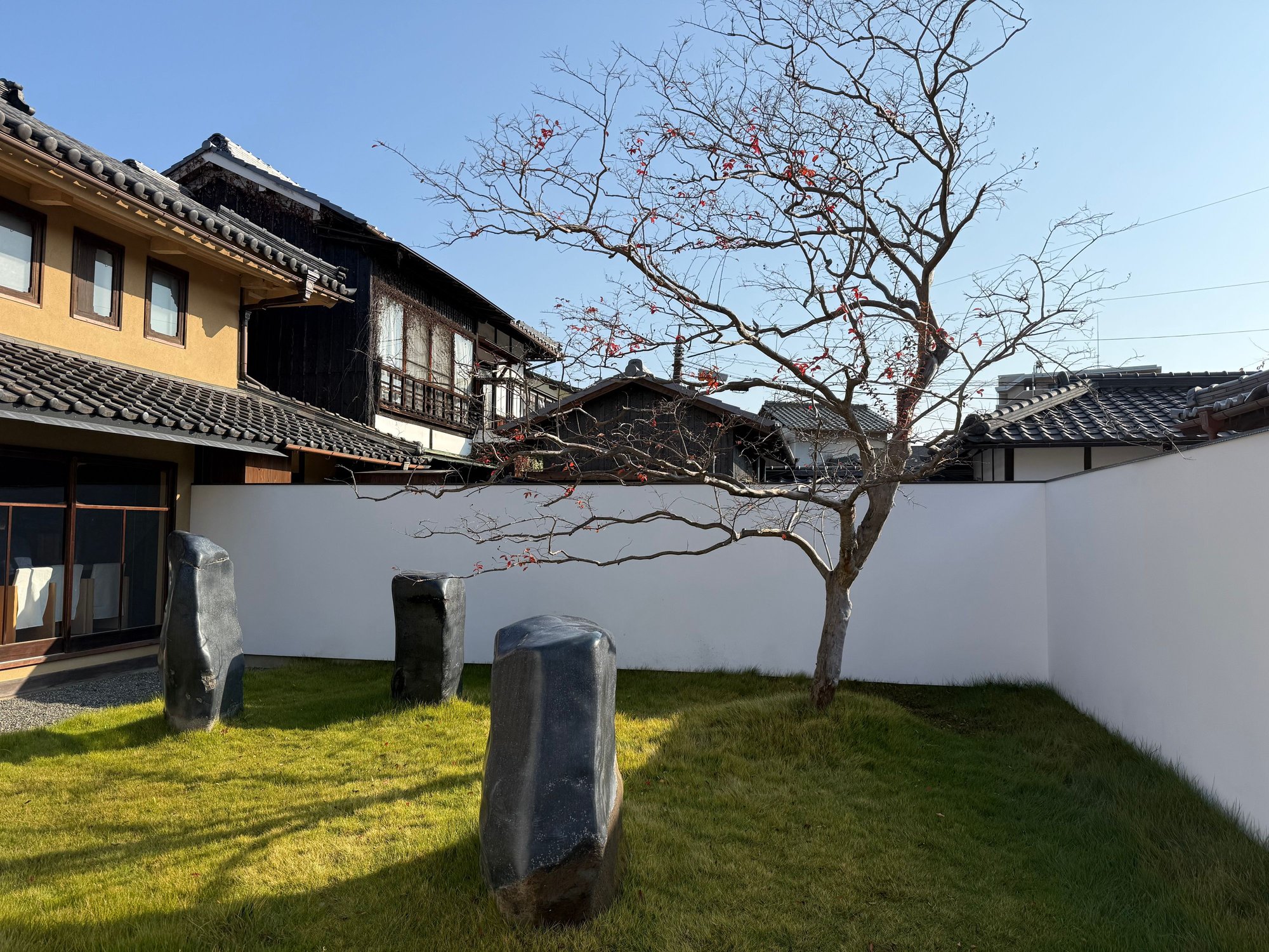 in the courtyard at Yoruya