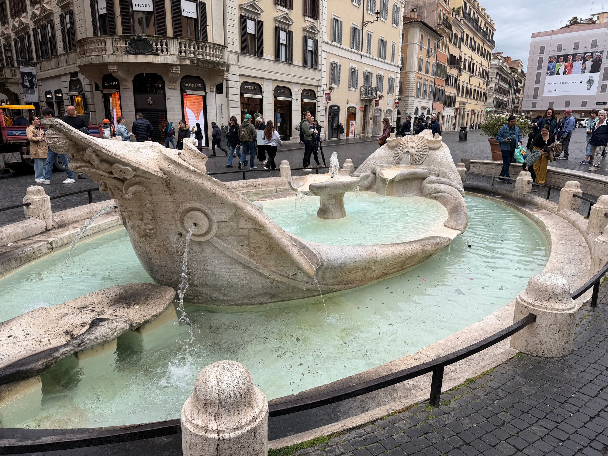 The Fontana della Barcaccia (Fountain of the Old Boat)