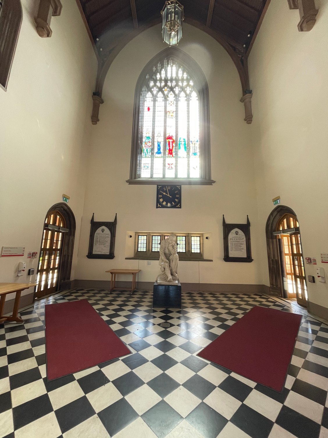 Inside the historic building