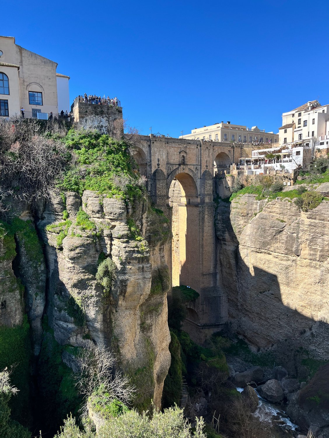 View of new bridge from Jardin de Cuenas