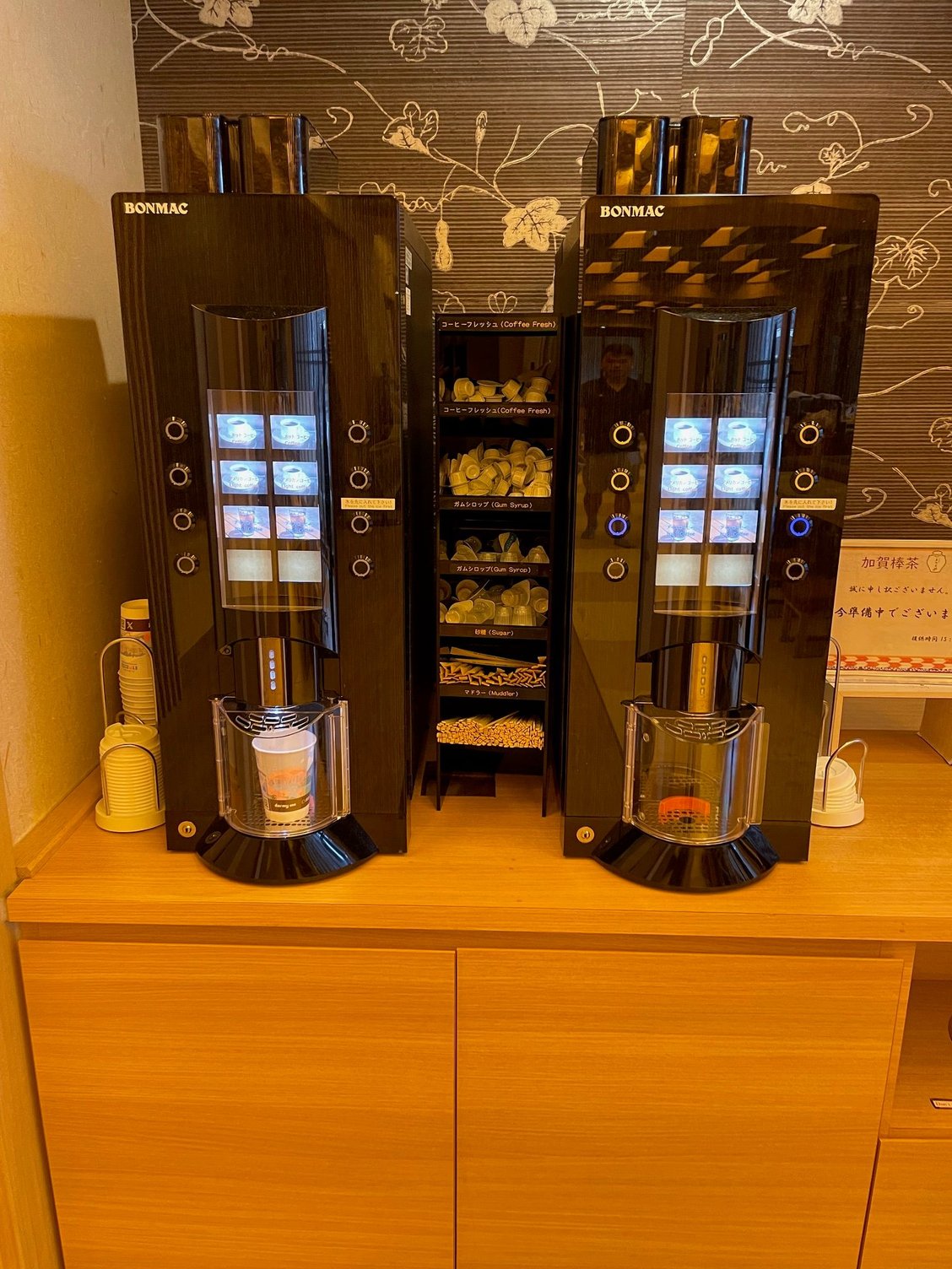 Ever popular coffee machines in the lobby