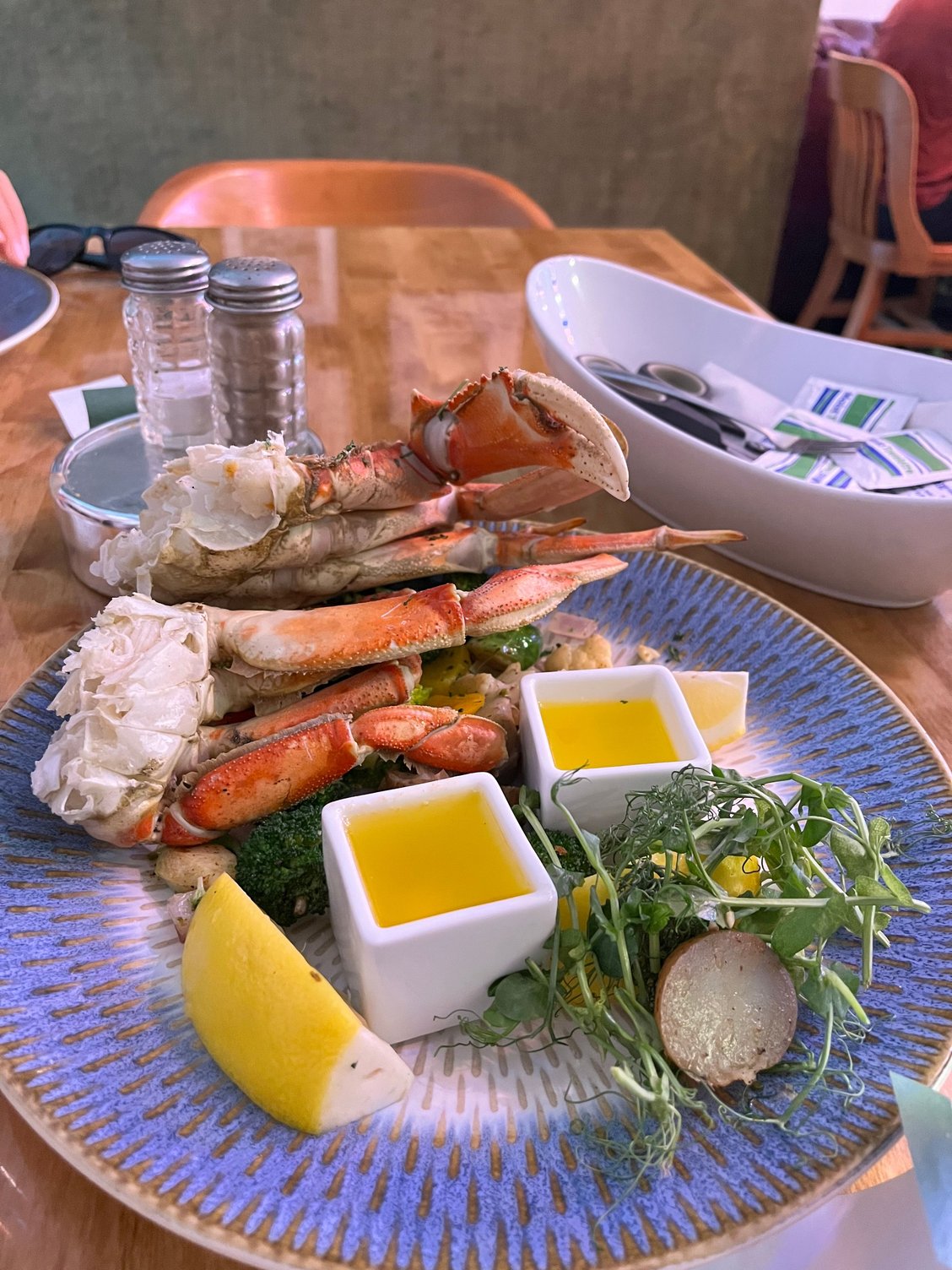 My 1/2lb Dungeness crab dinner