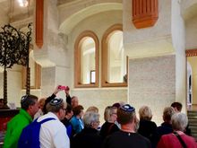 Pinkas Synagogue where the names of the 77,000+ Czech and Bohemian Jews murdered by Hitler are inscribed in the walls and two levels. 