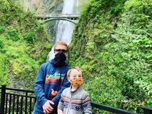My grandsons today. Anyone know where they are?? Remember, they live in the PNW. 