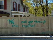 I love this sign on another neighbor’s fence. 