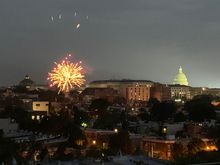 
From daughter: Happy 4th to my family from the crazy place where I work!