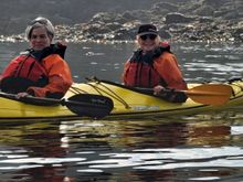 That’s me with a very goofy grin and if you look carefully there are seals swimming all around us. This was the highlight of the trip 🦭
