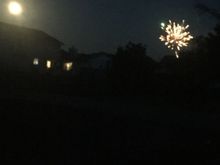 The moon and the neighbors. 