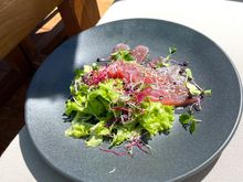 An amazing tuna tartare at Beach Club Hvar.