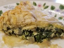 The first piece  ...yummy !!!

I feel like Popeye  eating all that  spinach !