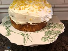 Aerial shot with candy eggs on top