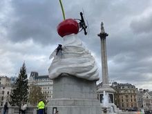 4th Plinth Trafalgar Square (There have been some weird ones over the years but this takes the [cup]cake)