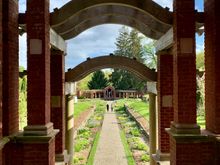  Part of the gardens surrounding the mansion. 
