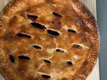 Here is pie! DH made, fresh blueberry