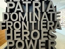 Part of the "political mountain" exhibit.