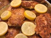 
Chicken Francese, light and lemony!