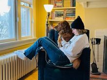 Kate and the Mol-dog.