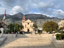 THE Catholic Church in Makarska on the square  (Croatia is 86% Catholic).