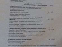 Sample page from menu