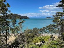 Occasionally, there are nice views of the water and beaches through breaks in the trees