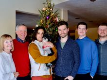 L-R: my twin’s wife, my twin, Neda and her husband Mark, Eric and Alec