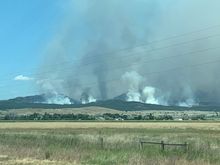 Fire in the North hills outside Helena. 