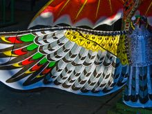 A Weifang eagle kite. Kites were apparently a Chinese invention and can be  found being flown by enthusiasts in places such as Beijing's 2nd Ring Road. 