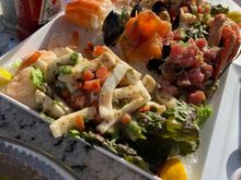 The cold platter and ribs