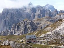 First hut by Tre Cime 