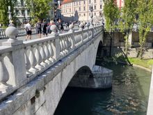 One part of the Triple Bridge, again by Plecnik