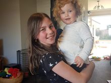 Molly and Audrey. Audrey is nearly 2 years.