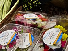 Boxes of edible flowers - gorgeous!
